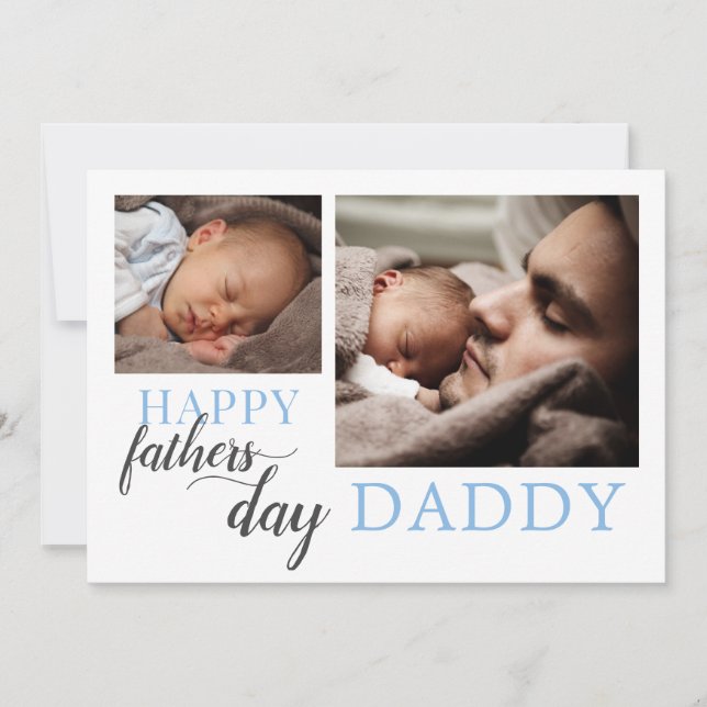 Fathers Day From New Baby Photo Holiday Card (Front)