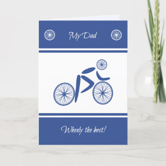 Father's Day funny cycling pun sports Card