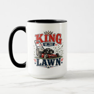 Father's Day/Funny Dad King Of The Lawn WRAP Mug