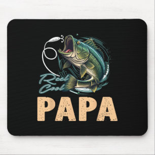 Fathers Day Funny Fisherman Reel Cool Papa Fishing Mouse Pad