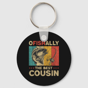 Fathers Day Funny Fishing Ofishally The Best Cousi Key Ring