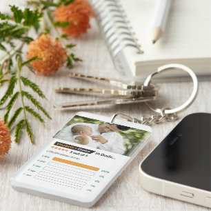 Father's Day Funny Five Star Photo Key Ring