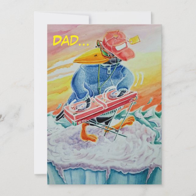 FATHER'S DAY FUNNY GREETINGS CARD.  THANK YOU CARD (Front)
