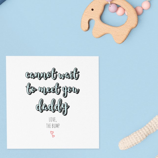 Father's Day Future Dad Soon To Be Daddy Blue Card (Creator Uploaded)