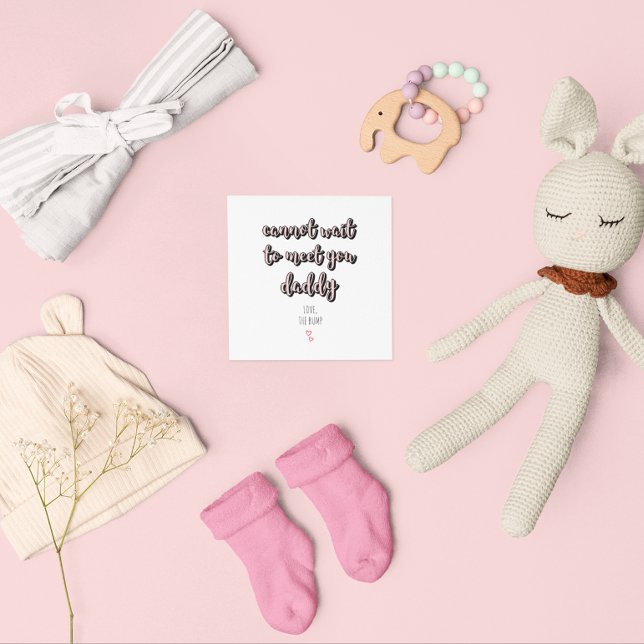 Father's Day Future Dad Soon To Be Daddy Pink Card (Creator Uploaded)