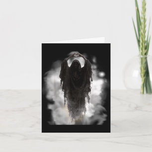 Fathers day ghost heart hands horror scary face card
