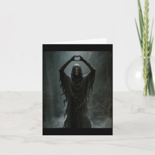 Fathers day ghost heart hands horror scary face card