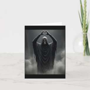 Fathers day ghost heart hands horror scary face card