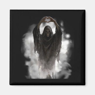 Fathers day ghost heart hands horror scary face magnet