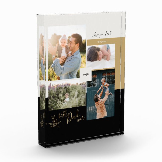 Father's day gift Best Dad Ever Photo Collage (Left)