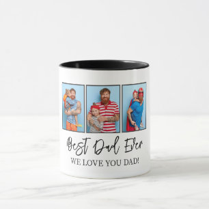 Father's day Gift Best Dad Ever Photo Collage Mug