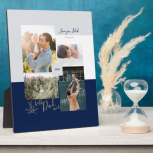 Father's day gift Best Dad Ever Photo Collage Pla Plaque