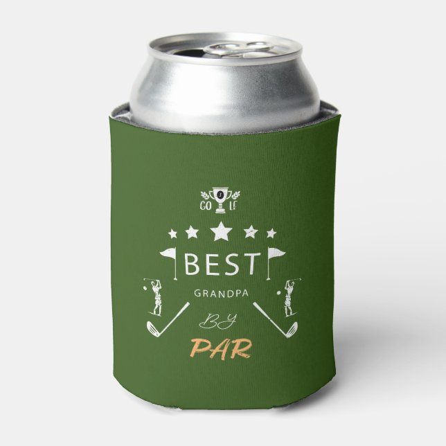 Father's Day Gift | Best Grandpa By Par  Can Cooler (Can Front)