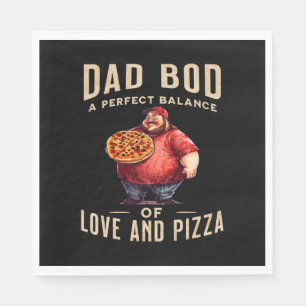 Father's Day Gift Dad Bod A Perfect Balance Napkin