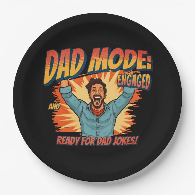 Father's Day Gift | Dad Mode Paper Plate (Front)