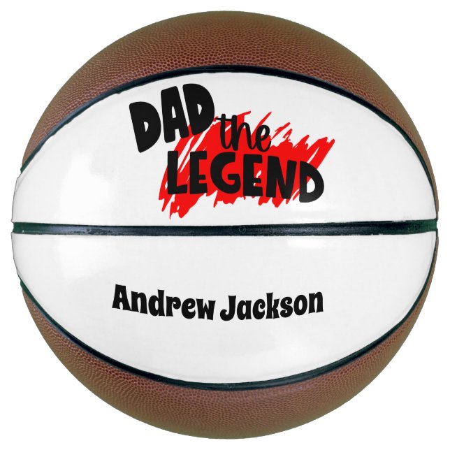 Father's Day Gift for dad Personalized Name Basketball (Front)
