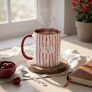 Father's Day Gift For Dad Red Stripes Mug