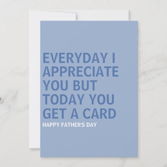 Father's Day Gift For Dad  Thank You Card (Front)