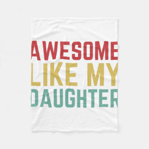 Fathers Day Gift From Daughter Wife Awesome Like M Fleece Blanket