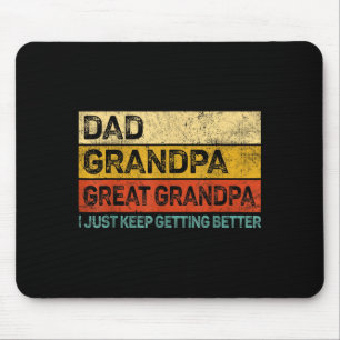 Fathers Day Gift From Grandkids Dad Grandpa Great Mouse Pad