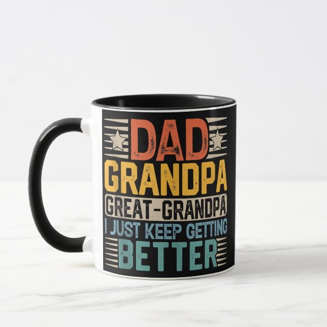 Fathers Day Gift from Grandkids Dad Grandpa Great Mug (Left)