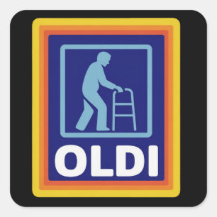Fathers Day Gift Funny Oldi Parody Gift For Dad Square Sticker