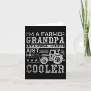 Fathers Day Gift Idea Grandpa Tractor Farmer  Card
