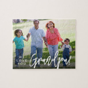 Father's day Gift Idea Personalized Grandpa photo Jigsaw Puzzle