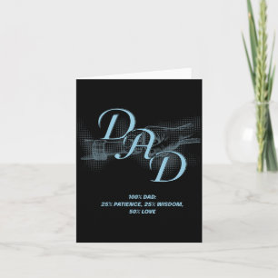 Father's Day Gift – Patience Wisdom Love Dad Quote Card