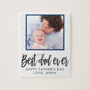 Fathers Day Gift Personalized Best Dad Ever Jigsaw Puzzle