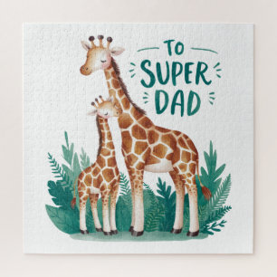 Father's Day Gift To Super Dad Jigsaw Puzzle