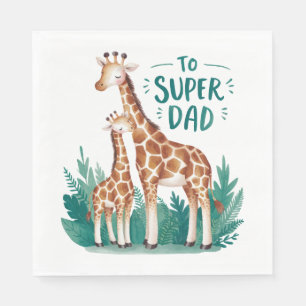 Father's Day Gift   To Super Dad Napkin