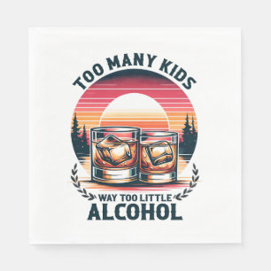 Father's Day Gift Too Many Kids Napkin