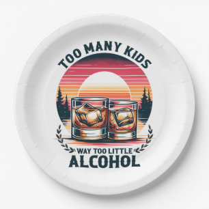 Father's Day Gift Too Many Kids Paper Plate