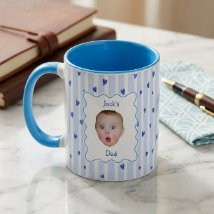Father's Day Gifts For Dad Blue Stripes Mug