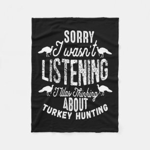 Fathers Day Gobbler Non-camouflage Mens Funny Turk Fleece Blanket