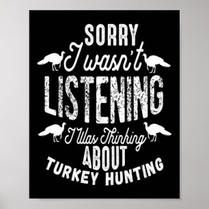 Fathers Day Gobbler Non-camouflage Mens Funny Turk Poster