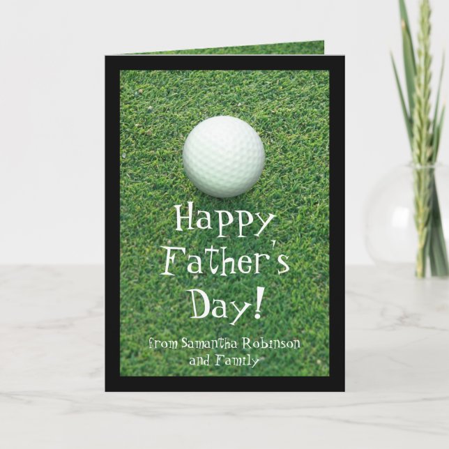 Father's Day Golf Greeting Card (Front)