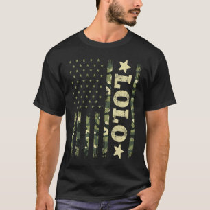 Fathers Day Grandpa Lolo Camouflage American Flag T-Shirt