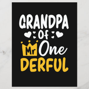 Father's Day Grandpa of Mr Onederful 1st Birthday