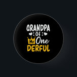 Father's Day |Grandpa of Mr Onederful 1st Birthday 3 Cm Round Badge<br><div class="desc">Father's Day |Grandpa of Mr Onederful 1st Birthday</div>