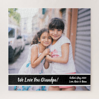 Father's Day Grandpa Photo Gift Custom Puzzle