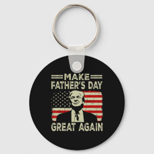 Father's Day Great Again Dad Ltsp Funny Donald Tru Key Ring
