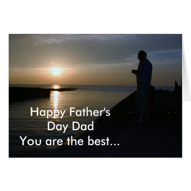 Father's Day Greeting Card/Fishing (Front Horizontal)