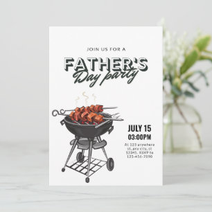 Father's Day Grill Party Invitation, BBQ Party Invitation