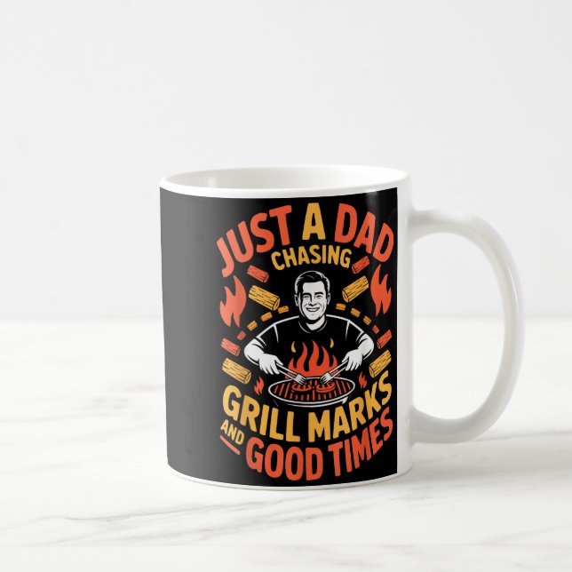 Fathers Day Grilling Dad Grillmaster Daddy Coffee Mug (Right)