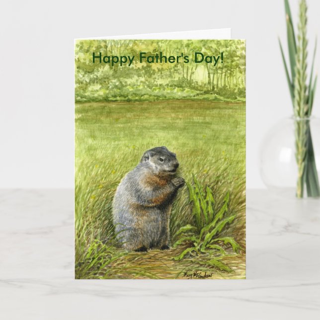 Father's Day groundhog card (Front)