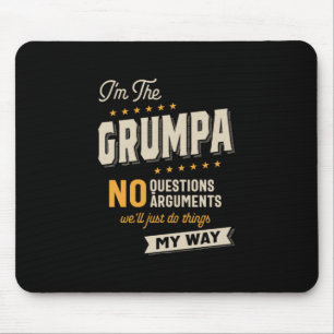 Father's Day Grumpa Way Funny Grandpa Mouse Pad