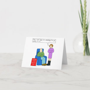 Father's Day Grumpy Man Cartoon Humor. Card