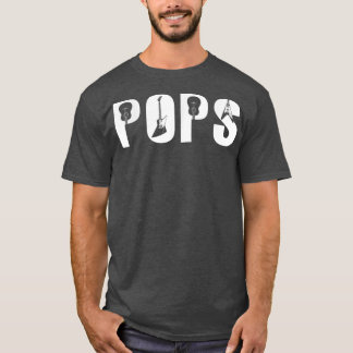Fathers Day Guitar Lover Best Pops Ever Guitarist  T-Shirt